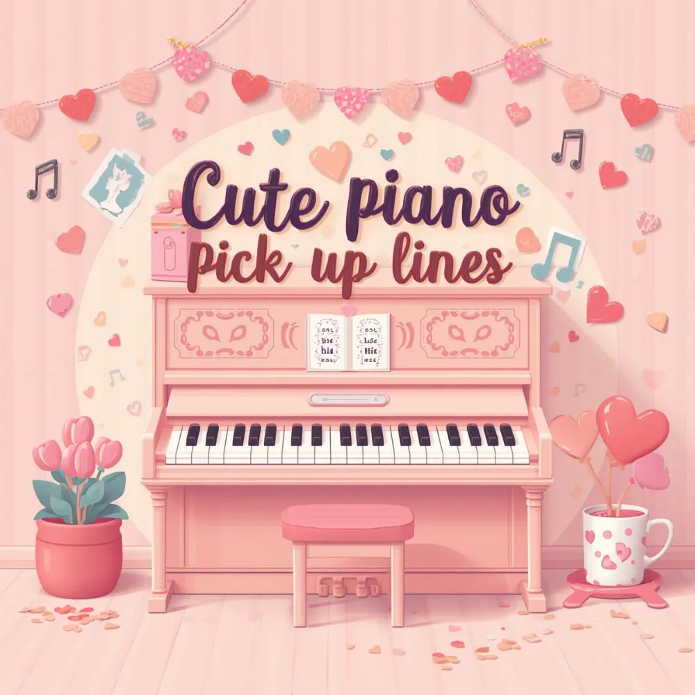 Cute Charming Piano Pick Up Lines Options