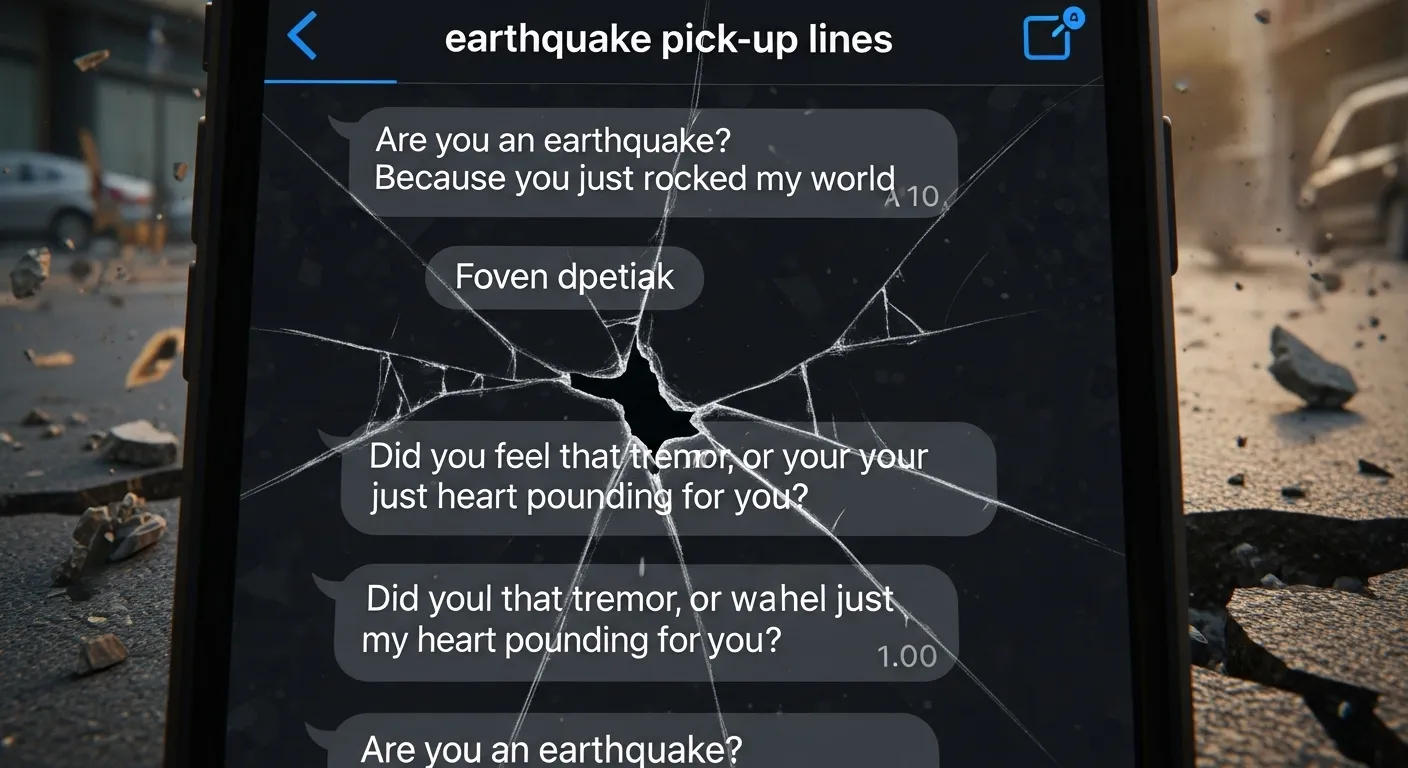 Earthquake Pick Up Lines