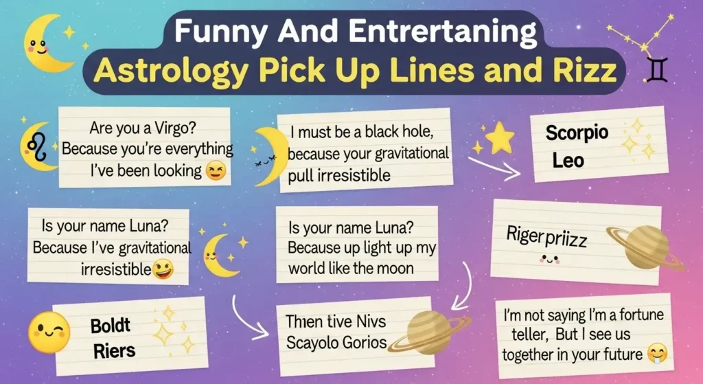 Funny And Entertaining Astrology Pick Up Lines and Rizz