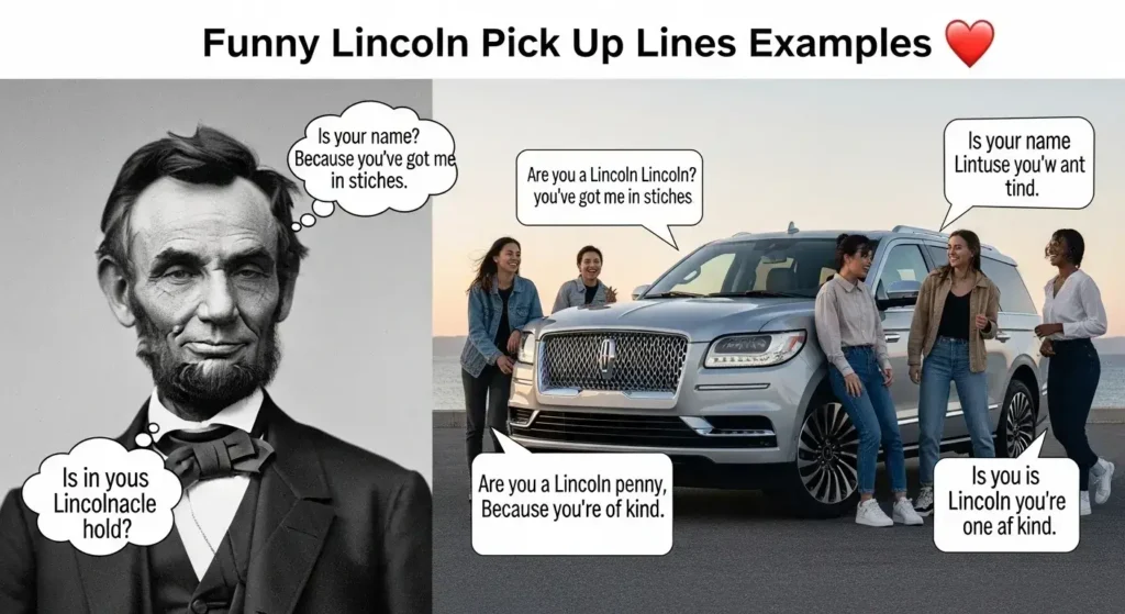 Funny Lincoln Pick Up Lines Examples 😂