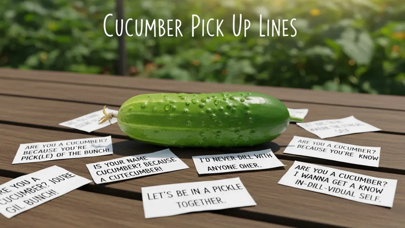 Cucumber pick up lines