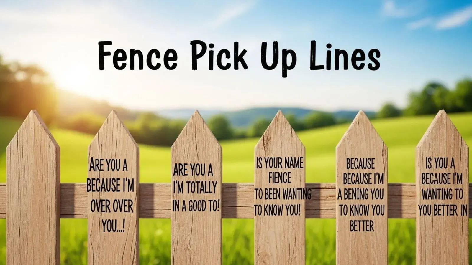 Fence Pick Up Lines
