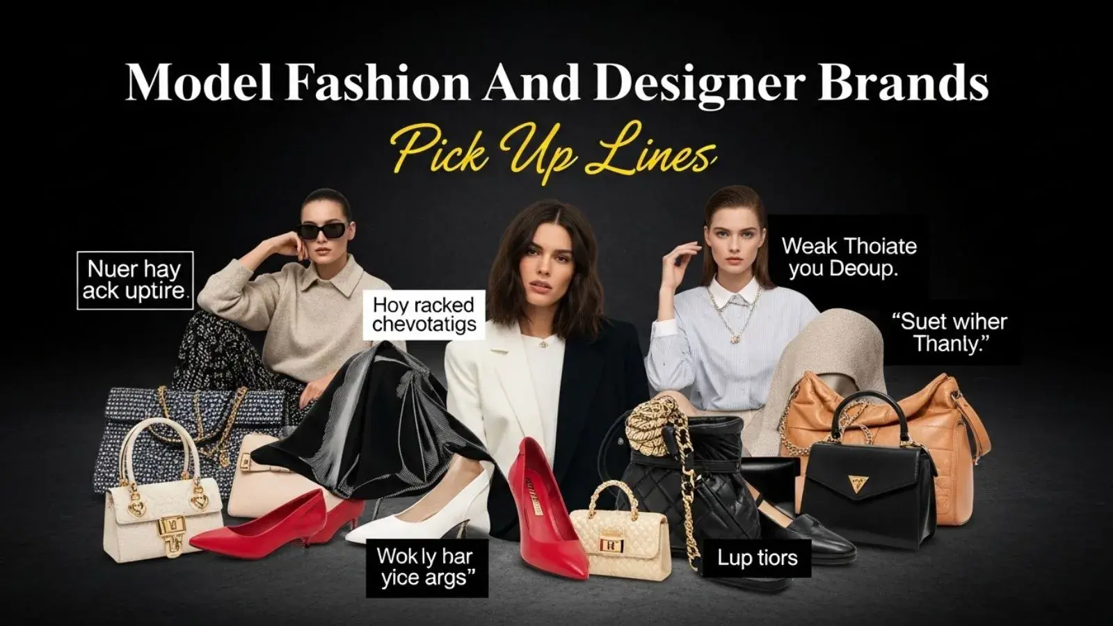 Model Fashion And Designer Brands Pick Up Lines