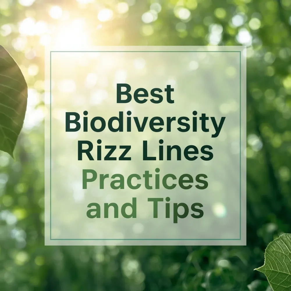 Best Biodiversity Rizz Lines Practices and Tips