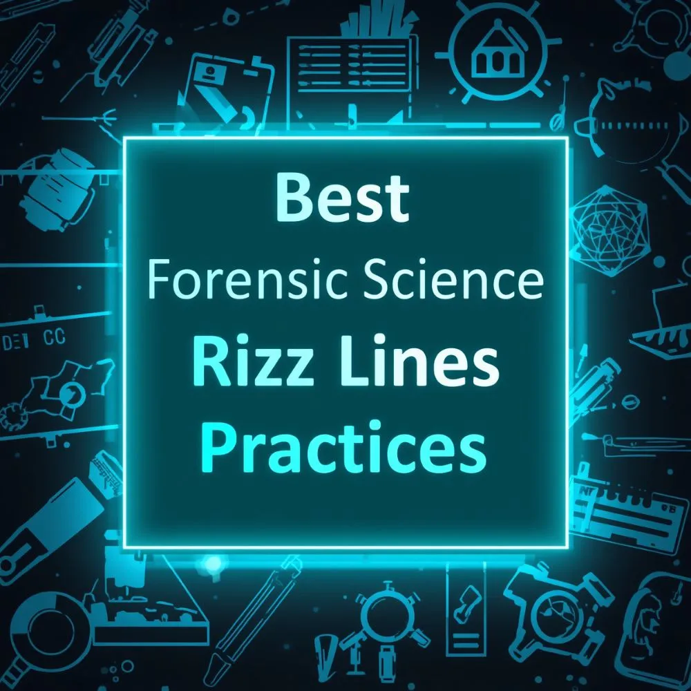 Best Forensic Science Rizz Lines Practices