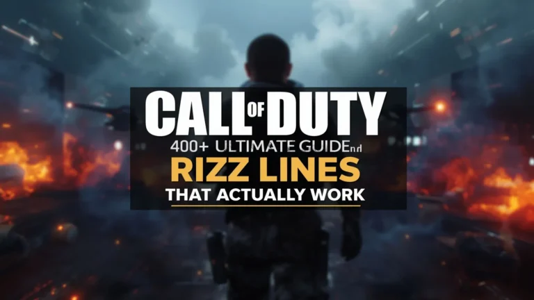 Call of duty rizz lines
