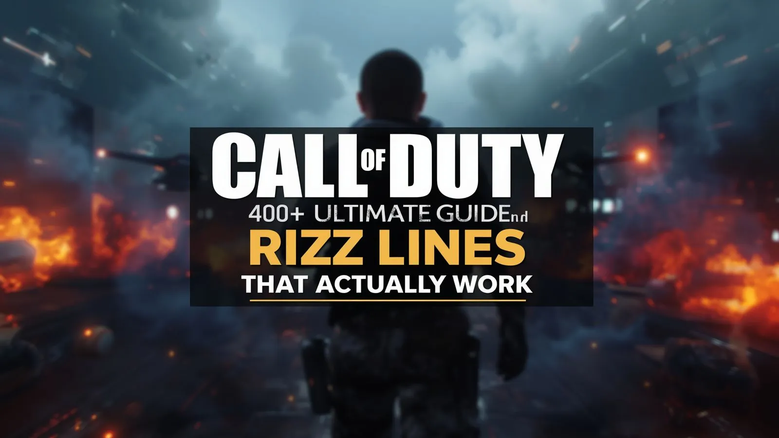 Call of duty rizz lines