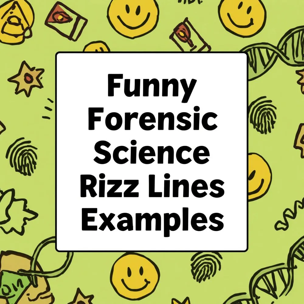Funny Forensic Science Rizz Lines Examples