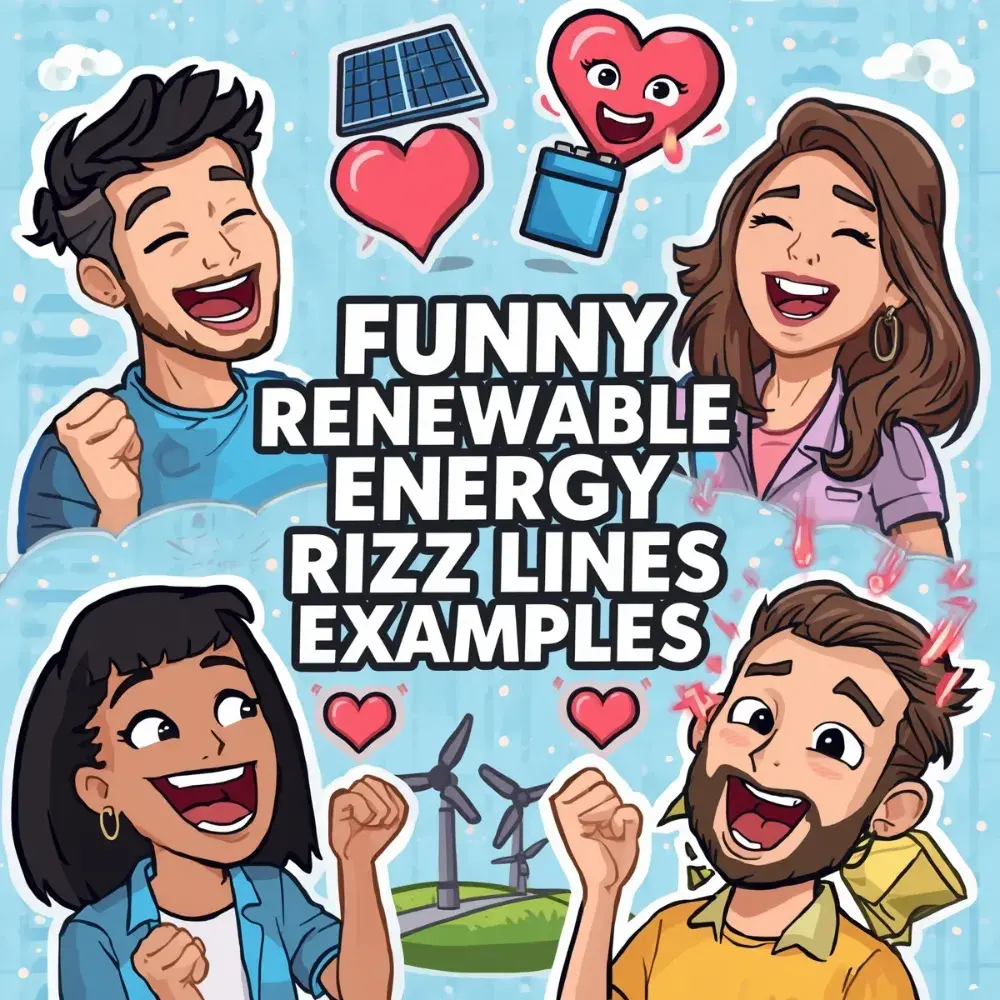 Funny Renewable Energy Rizz Lines Examples