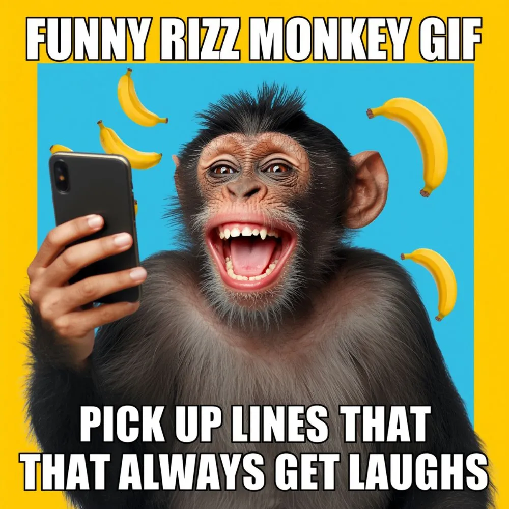 Funny Rizz Monkey Gif Pick Up Lines That Always Get Laughs