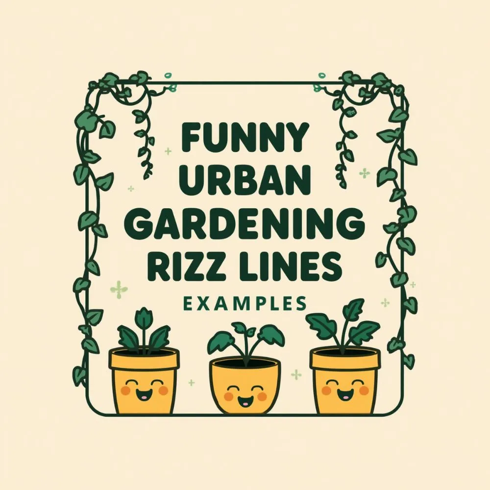 Funny Urban Gardening Rizz Lines